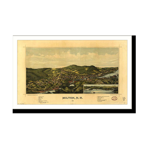 Panoramic Map - Milton, New Hampshire, 1888 - Bird's Eye View Print