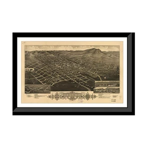 Panoramic Map - Helena, Montana, 1883 - Bird's Eye View Print