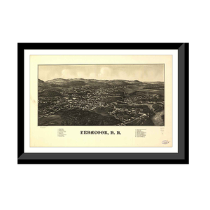 Panoramic Map - Penacook, New Hampshire, 1887 - Bird's Eye View Print