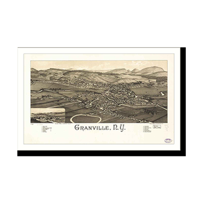 Panoramic Map - Granville, New York, 1886 - Bird's Eye View Print