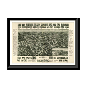 Panoramic Map - Amityville, New York, 1925 - Bird's Eye View Print