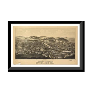 Panoramic Map - Hoosick Falls, New York, 1889 - Bird's Eye View Print