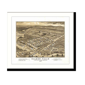 Panoramic Map - Salmon Falls, New Hampshire, 1877 - Bird's Eye View Print