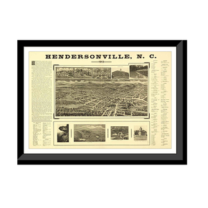 Panoramic Map - Hendersonville, North Carolina, 1913 - Bird's Eye View