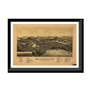 Panoramic Map - Wolfeborough, New Hampshire, 1889 - Bird's Eye View Print