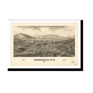 Panoramic Map - Keeseville, New York, 1887 - Bird's Eye View Print