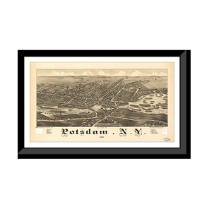 Panoramic Map - Potsdam, New York, 1885 - Bird's Eye View Print