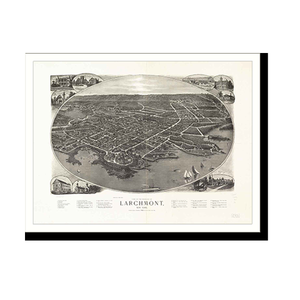 Panoramic Map - Larchmont, New York, 1904 - Bird's Eye View Print