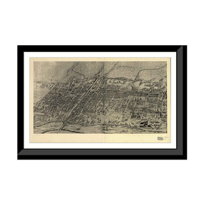 Panoramic Map - Arlington Kearny, New Jersey, 1907 - Bird's Eye View Print