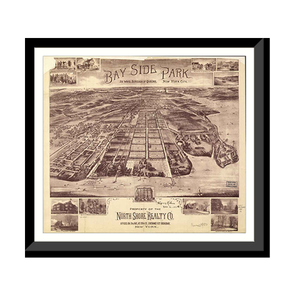 Panoramic Map - Queens, New York, 1915 - Bird's Eye View Print