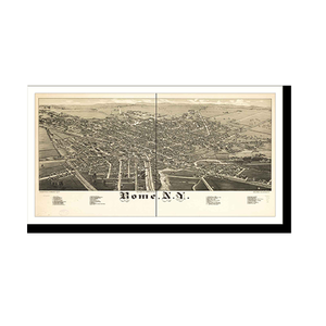 Panoramic Map - Rome, New York, 1886 - Bird's Eye View Print