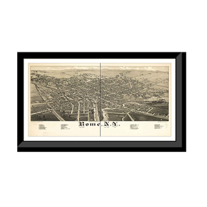 Panoramic Map - Rome, New York, 1886 - Bird's Eye View Print