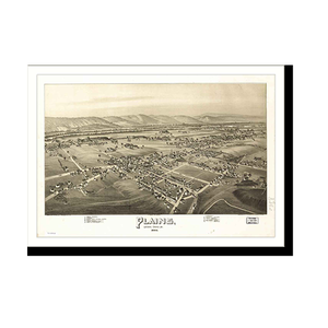 Panoramic Map - Plains, Pennsylvania, 1892 - Bird's Eye View Print