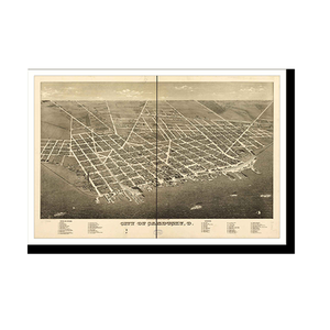 Panoramic Map - Sandusky, Ohio, 1883 - Bird's Eye View Print