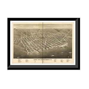 Panoramic Map - Sandusky, Ohio, 1883 - Bird's Eye View Print
