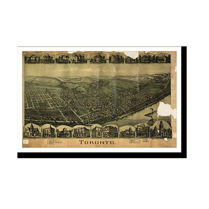 Panoramic Map - Toronto, Ohio, 1899 - Bird's Eye View Print