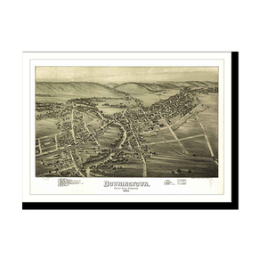 Panoramic Map - Downingtown, Pennsylvania, 1893 - Bird's Eye View Print