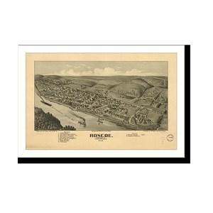 Panoramic Map - Roscoe, Pennsylvania, 1902 - Bird's Eye View Print