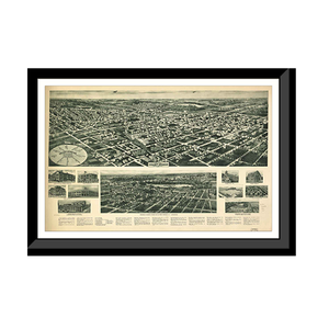 Panoramic Map - Valley Stream, New York, 1924 - Bird's Eye View Print