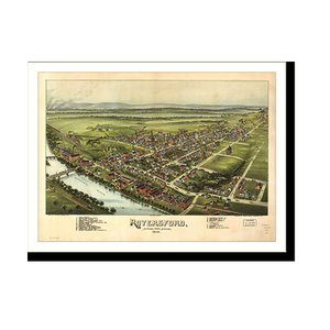 Panoramic Map - Royersford, Pennsylvania, 1893 - Bird's Eye View Print