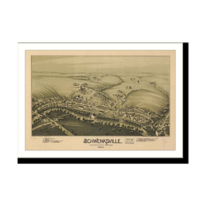 Panoramic Map - Schwenksville, Pennsylvania, 1894 - Bird's Eye View Print