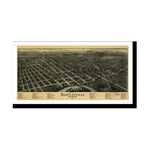 Panoramic Map - Bartlesville, Oklahoma, 1917 - Bird's Eye View Print