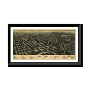 Panoramic Map - Bartlesville, Oklahoma, 1917 - Bird's Eye View Print