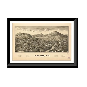 Panoramic Map - Walton, New York, 1887 - Bird's Eye View Print