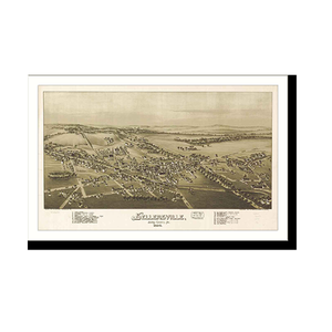 Panoramic Map - Sellersville, Pennsylvania, 1894 - Bird's Eye View Print