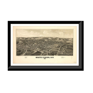 Panoramic Map - White Plains, New York, 1887 - Bird's Eye View Print