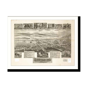 Panoramic Map - Strasburg, Pennsylvania, 1903 - Bird's Eye View Print