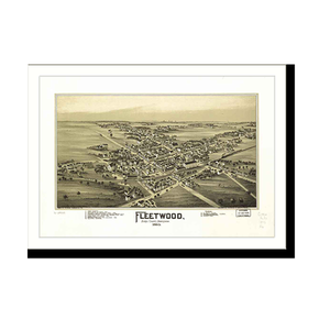 Panoramic Map - Fleetwood, Pennsylvania, 1893 - Bird's Eye View Print