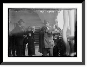 Historic Framed Print, Caruso departing, 1919,  17-7/8" x 21-7/8"