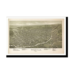 Panoramic Map - Titusville, Pennsylvania, 1896 - Bird's Eye View Print