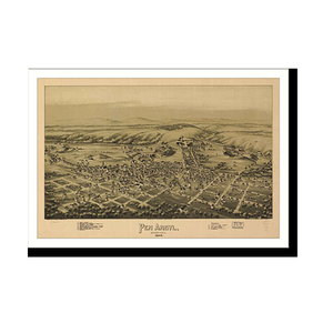 Panoramic Map - Pen Argyl, Pennsylvania, 1894 - Bird's Eye View Print