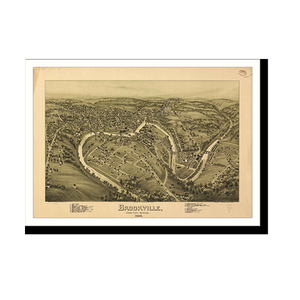 Panoramic Map - Brookville, Pennsylvania, 1895 - Bird's Eye View Print