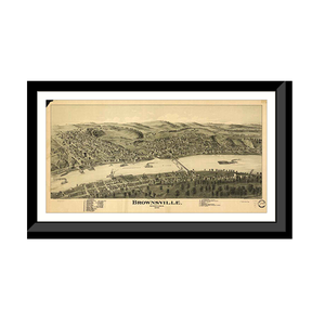 Panoramic Map - Brownsville, Pennsylvania, 1902 - Bird's Eye View Print