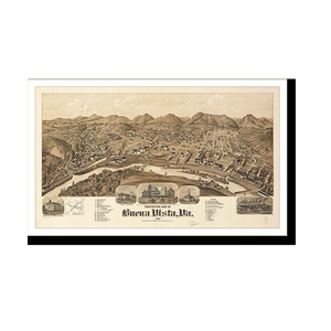 Panoramic Map - Buena Vista, Virginia, 1891 - Bird's Eye View Print