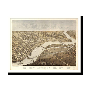 Panoramic Map - Appleton, Wisconsin, 1867 - Bird's Eye View Print