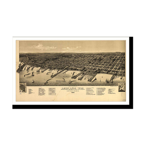 Panoramic Map - Ashland, Wisconsin, 1886 - Bird's Eye View Print