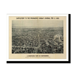 Panoramic Map - Providence, Rhode Island, 1895 - Bird's Eye View Print