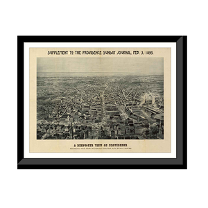 Panoramic Map - Providence, Rhode Island, 1895 - Bird's Eye View Print