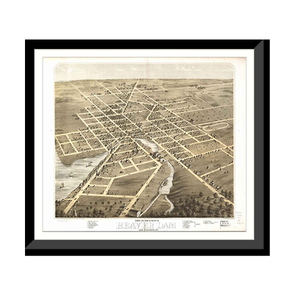 Panoramic Map - Beaver Dam, Wisconsin, 1867 - Bird's Eye View Print