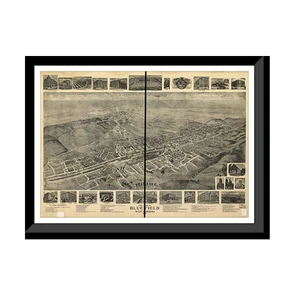 Panoramic Map - Bluefield, West Virginia, 1911 - Bird's Eye View Print
