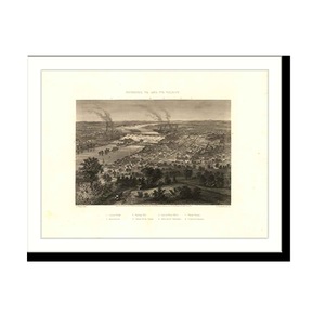 Panoramic Map - Richmond, Virginia, 1863 - Bird's Eye View Print