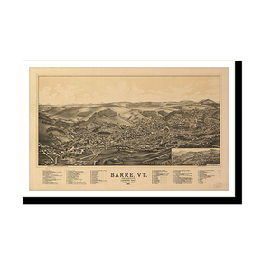 Panoramic Map - Barre, Vermont, 1891 - Bird's Eye View Print