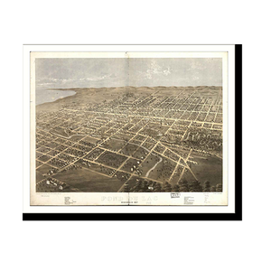 Panoramic Map - Fond du Lac, Wisconsin, 1867 - Bird's Eye View Print