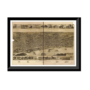Panoramic Map - Memphis, Tennessee, 1887 - Bird's Eye View Print