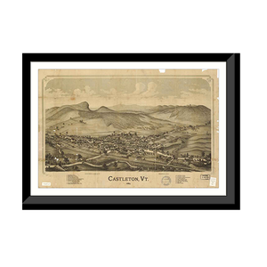 Panoramic Map - Castleton, Vermont, 1889 - Bird's Eye View Print