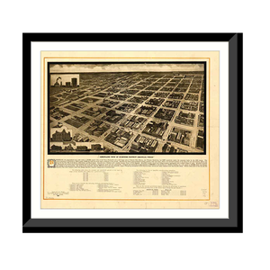 Panoramic Map - Amarillo, Texas, 1912 - Bird's Eye View Print